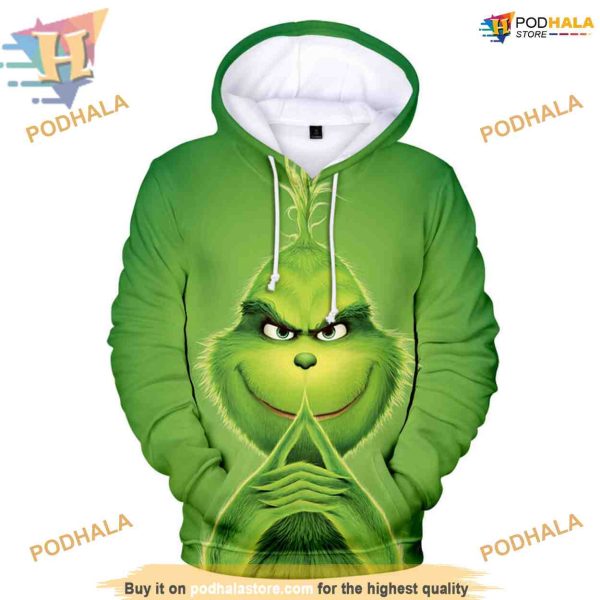 Adult Grinch Cosplay Hoodie, 3D Christmas Fun, Funny Christmas Gift Ideas