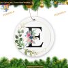 Alphabet Initial E 2023 Ceramic Christmas Ornament Keepsake Gift