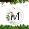 Alphabet Initial M 2023 Ceramic Christmas Ornament Colleagues Gift