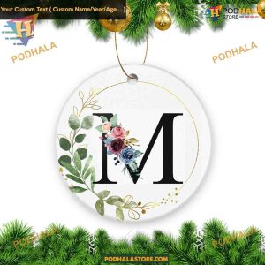 Alphabet Initial M 2023 Ceramic Christmas Ornament Colleagues Gift