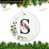 Alphabet Initial S 2023 Ceramic Christmas Ornament Keepsake Decoration