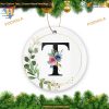 Alphabet Initial T 2023 Ceramic Christmas Ornament Xmas Tree Decor