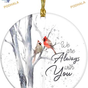Always with You Cardinal 2023 Memorial Ornament, Personalized Sympathy Gift