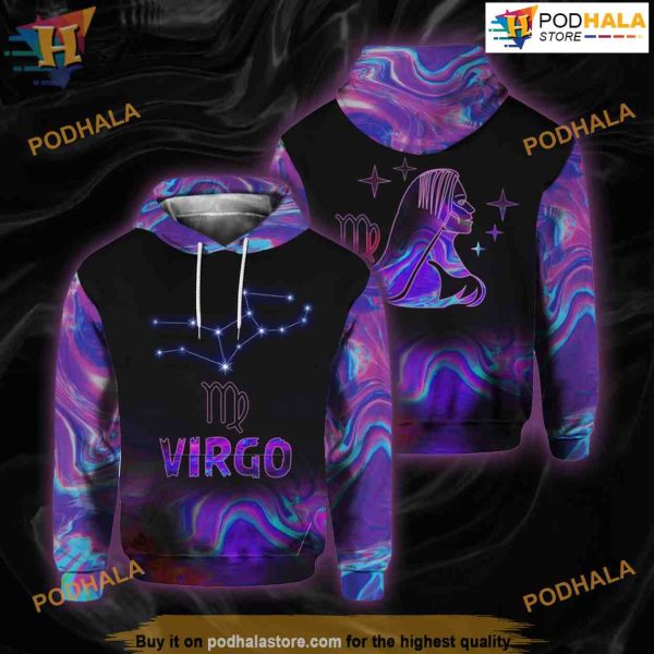 Amazing Virgo Horoscope All Over Printed 3D Hoodie Sweatshirt