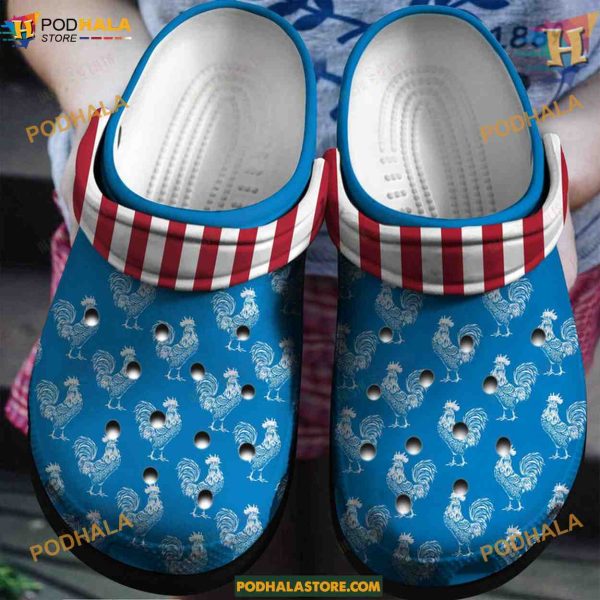 American Flag Chicken Crocs, Patriotic and Trending Gifts for Adults