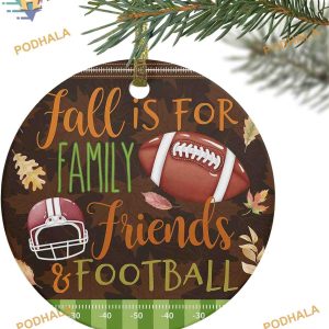 American Football 2023 Christmas Ornament, Fall Maple Retro Decor
