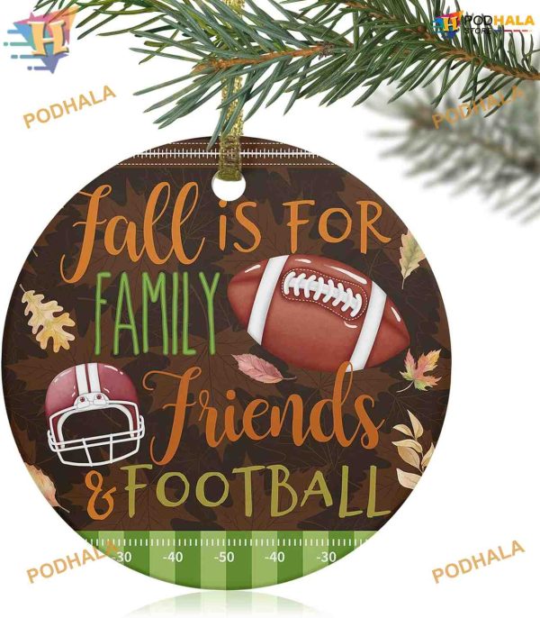 American Football 2023 Christmas Ornament, Fall Maple Retro Decor