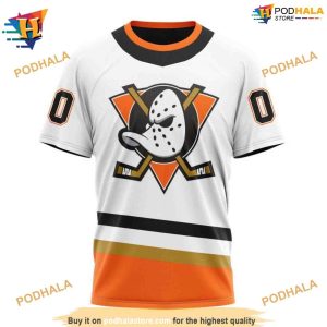 Anaheim Ducks Reverse Retro Kits 2023 Mighty Ducks Hoodie 3D with Personalization 3