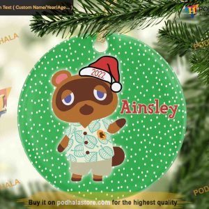 Animal Crossing Game Custom Ornament, Unique Family Christmas Gift