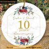 Anniversary Commemorative Bauble, Personalized Keepsake Ornament