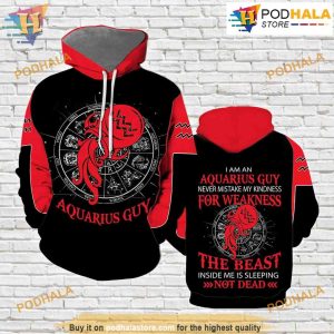 Aquarius Guy All Over Print 3D Hoodie Shirt Sweatshirt