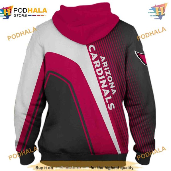 Arizona Cardinals 3D Hoodie Sweatshirt Pullover NFL Football, Fan Apparel