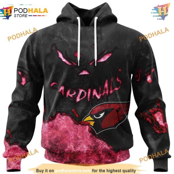 Arizona Cardinals Hoodie 3D Devil Eyes, Unique Fan Apparel