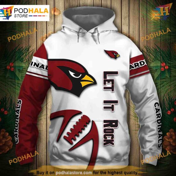 Arizona Cardinals Hoodie 3D Graphic Balls Cheap Sweatshirt, Team Apparel