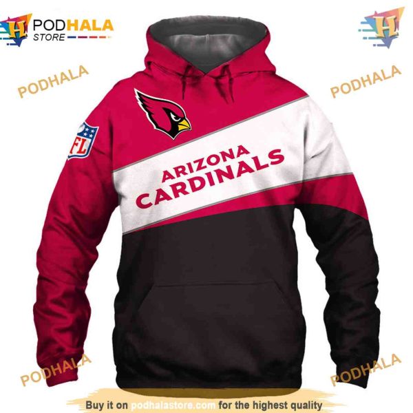 Arizona Cardinals Hoodie 3D Long Sleeve Pullover New Season, Fan Gear