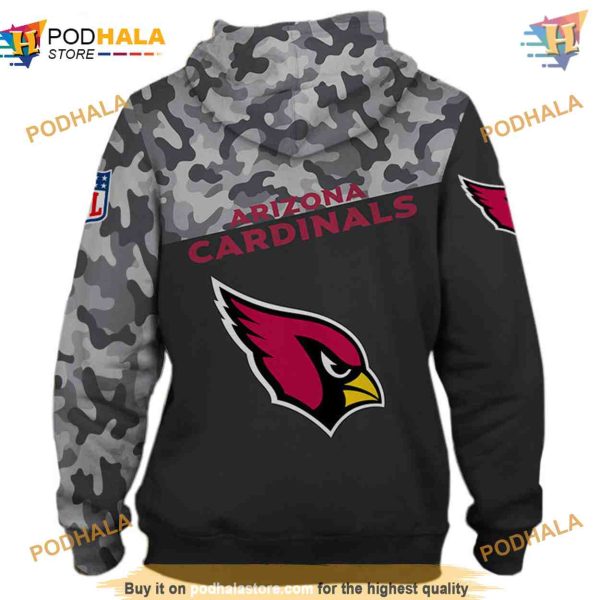 Arizona Cardinals Military Hoodies 3D Sweatshirt Long Sleeve New Season, Team Gear