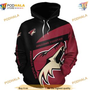 Arizona Coyotes Hooded Long Sleeve 3D Hoodie Trending Fan Gift 1