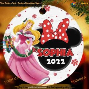 Arora Princess Disney Ornament, Personalized Family Christmas Decor