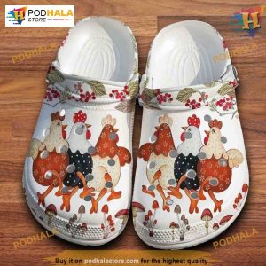 Artistic Chickens and Roosters Crocs, Mushroom for Art Lovers
