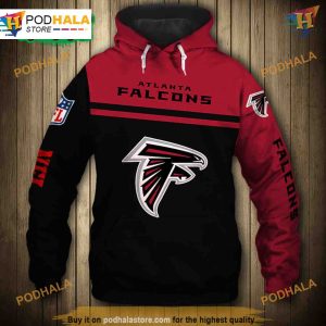 Atlanta Falcons 3D Skull Hoodie, Fan Pullover Sweatshirt