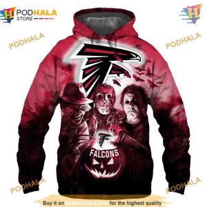 Atlanta Falcons Hoodie, Horror Night 3D Halloween Gift