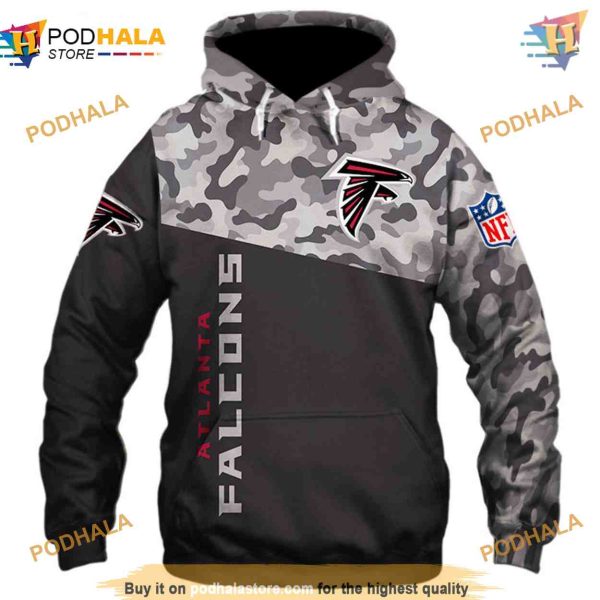 Atlanta Falcons Military Hoodies, New Season 3D Sweatshirt