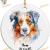 Australian Shepherd Dog Christmas Ornament, Pet Lover 2023 Xmas Gift