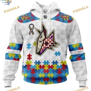 Autism Awareness NHL Arizona Coyotes Hoodie 3D Personalized Arizona Coyotes 3D Apparel 1