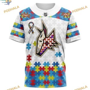 Autism Awareness NHL Arizona Coyotes Hoodie 3D Personalized Arizona Coyotes 3D Apparel 3