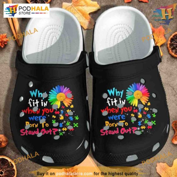 Autism Awareness Puzzle Flower Crocs, Creative Christmas Gifts