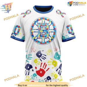 Autism Awareness Special Design NHL Boston Bruins Hoodie 3D Inclusive Apparel 3