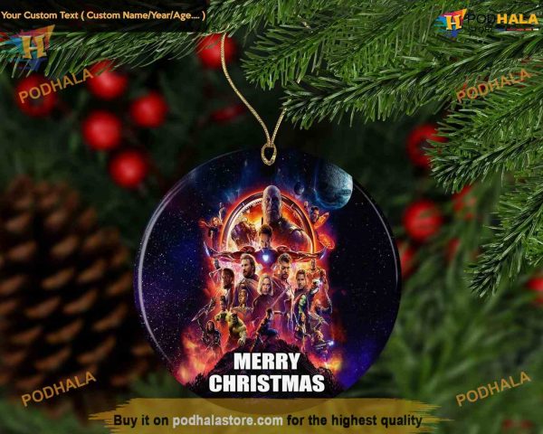 Avenger Marvel Christmas Ornament, 2023 Disney World Xmas Decor for Kids