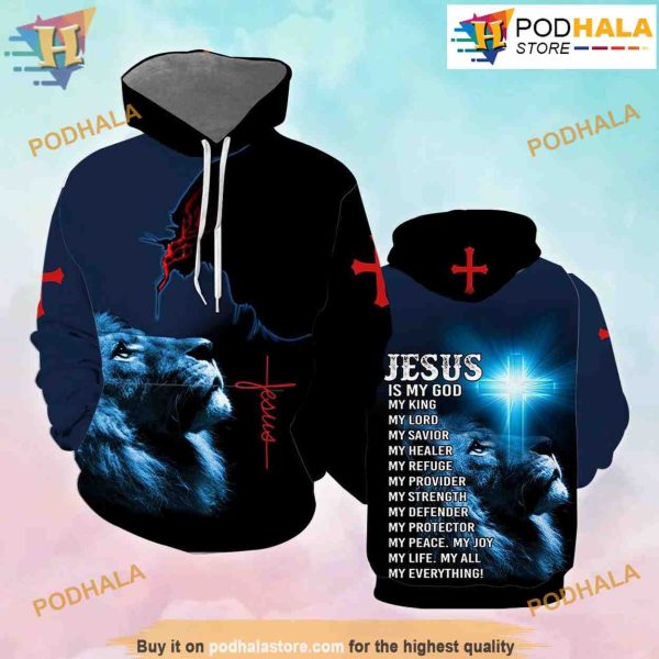 Awesome Easter Jesus My King My Lord My Savior All Over Print 3D Hoodie