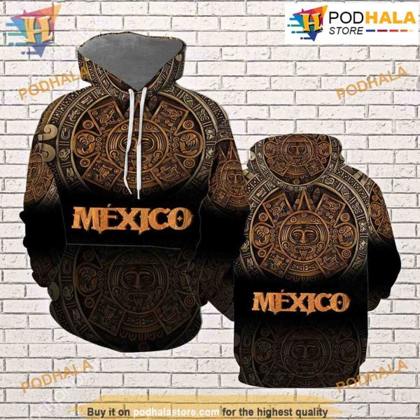Aztec Mexico All Over Print 3D Hoodie Shirt Sweatshirt