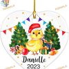 Baby Chicken 1st Christmas Ornament, Personalized Family Christmas