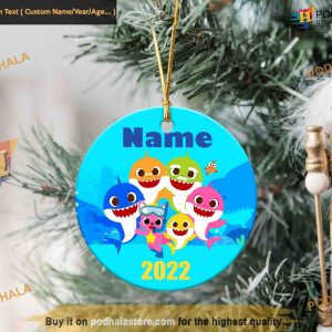 Baby Shark Custom Christmas Ornament, Kid's Favorite Personalized Decor