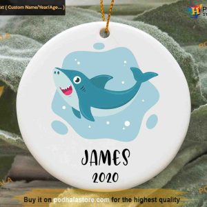 Baby Shark Tree Decoration, Personalized Family Christmas Ornament