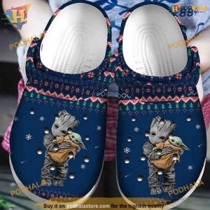 Baby Yoda & Groot Ugly Christmas Crocs, Funny Christmas Gift Ideas