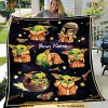 Baby Yoda's Warm Embrace Personalized Fleece Blanket