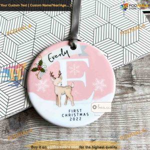 Baby's 1st Christmas Ornament Personalized, New Baby Holiday Gift