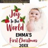 Baby's First 2023 Christmas Custom Photo Ornament, Personalized Ceramic Decoration
