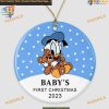 Baby's First Christmas 2023 Ornament, Donald Duck Theme Ornament, New Baby Keepsake