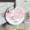 Baby's First Christmas Bear Snowflake Personalized Ornament, Newborn Gift