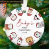 Baby's First Christmas Boy:Girl 2023 Personalized Ceramic Ornament