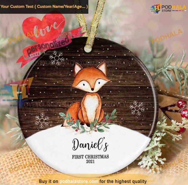 Baby’s First Christmas Ornament, Personalized 1st Christmas Memento