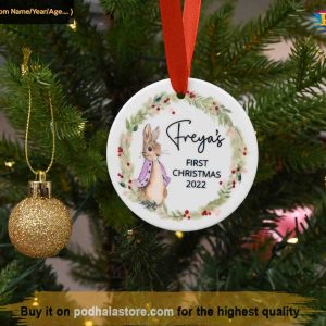 Baby's First Custom Xmas Ornament, Personalized 1st Christmas Ornament