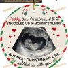 Baby's First Xmas 2023 Custom Photo Ceramic Ornament, Newborn Keepsake