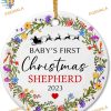 Baby's First Xmas 2023 Ornament, Personalized Ceramic Keepsake for New Parents