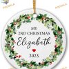 Baby's Second Christmas 2023 Ornament, Personalized New Baby Gift