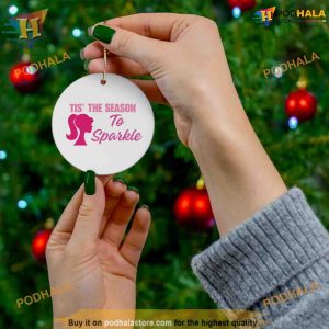 Barbie Ceramic Round Ornament Tis The Season To Sparkle Xmas Gift 2